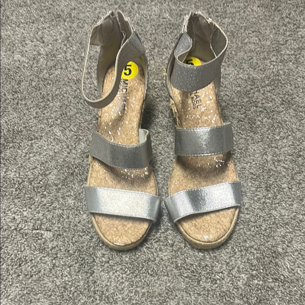 MICHAEL Michael Kors Silver Sandals with Flat Sole